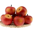 thumbnail image 2 of 6pcs Lifelike Artificial Red Apple Faux Fake Apples Fruit Home House Kitchen Cabinet Decoration, 2 of 3