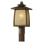 Home Solutions Wright House OL8508SBR 1-Light Outdoor Post Lantern - 9 in. - Sorrel Brown