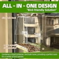 thumbnail image 3 of Window Bird Feeder with Non-Marking Self-Adhesive Hooks, Clear and Transparent, Outdoor Wild Bird Watching Gift, Garden Decor (with Large Window), 3 of 6