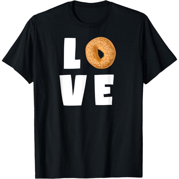 I Love Bagels Funny Bagel Lover Baking Themed Gift T-Shirt