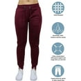 thumbnail image 3 of Galaxy by Harvic 3-Pack Women's Loose Fit Fleece Jogger Sweatpants (S-5XL), 3 of 5
