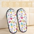 thumbnail image 2 of House Slippers for Women Men - Summer Bird Pineapple Lightweight House Shoes Fuzzy Slippers, Soft Slip-On Cozy House Slippers for Woman Indoor Outdoor, 2 of 7