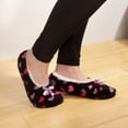 thumbnail image 3 of BambooMN Women's Heart Stripes Slippers Non-Slip Grips - Asst M - Large -2 Pairs, 3 of 7