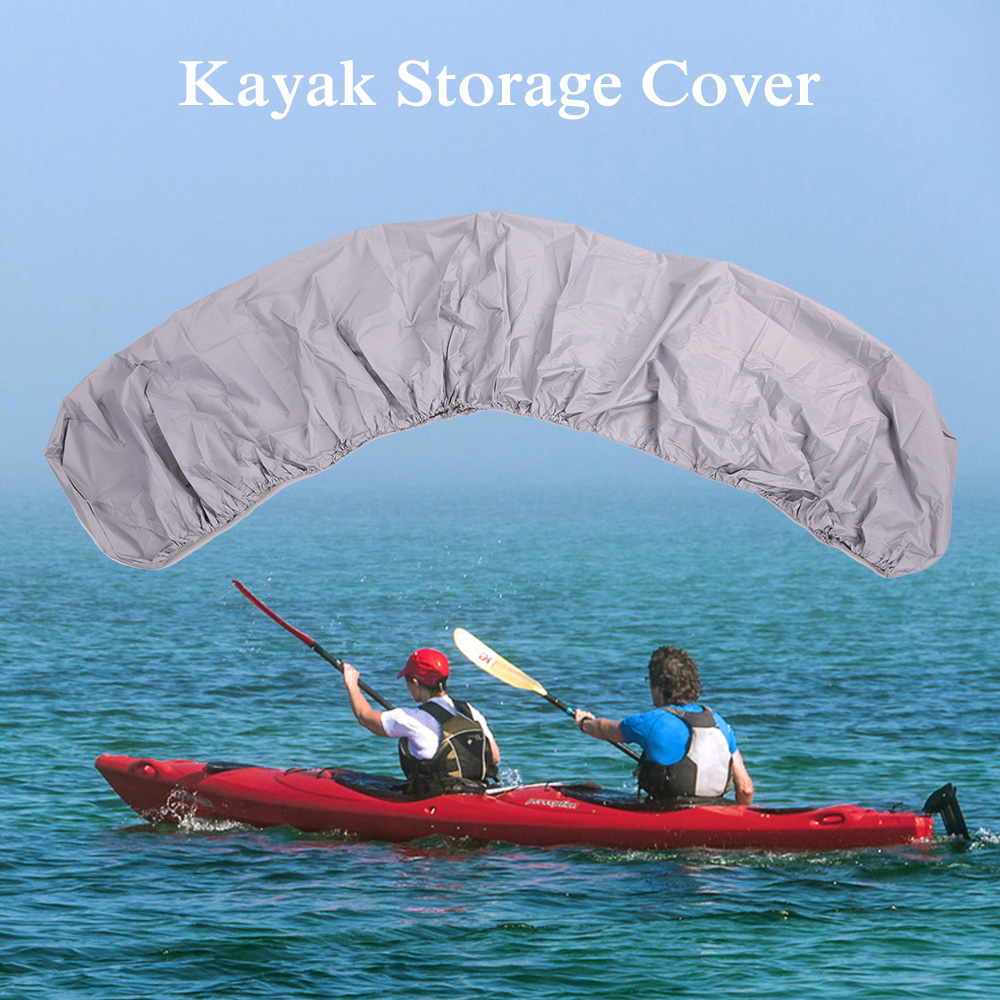 Waterproof Antidust Kayak Boat Canoe Storage Cover, 11.5 14.8ft
