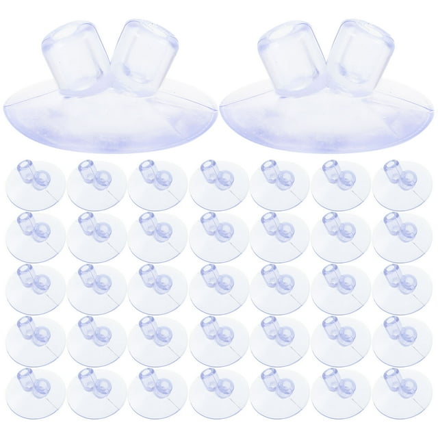 Transparent Suction Pad with Strong Grip for Home Use Holds Flagpole Firmly 2-hole Small Size
