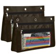 thumbnail image 1 of Estuche para lápices YoeeJob, 2 unidades, expandible, con ventana transparente, 1 of 7