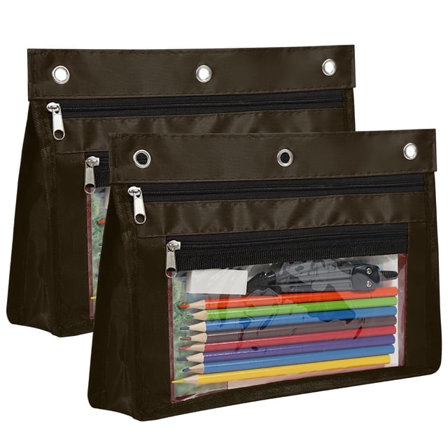 Estuche para lápices YoeeJob, 2 unidades, expandible, con ventana transparente