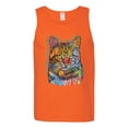 thumbnail image 3 of Dean Russo If Cats Could Talk Cat Lover Mens Graphic Tank Top, Orange, XX-Large, 3 of 6