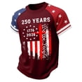 thumbnail image 5 of Toddler Tshirt Kids Patriotic Graphic Tee 250Th Anniversary 3D Print Short Sleeve Boys' Tops 3-4 Years, 5 of 5