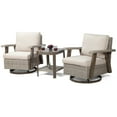 thumbnail image 4 of MeetLeisure Outdoor Wicker Swivel Rocker Chairs Sets of 2 and Side Table, Beige, 4 of 8
