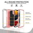 thumbnail image 5 of SaniMore for iPhone 13 Pro Max 6.7" 2021 Case with Hidden Bracket Rugged Heavy Duty Protective [Hard PC Back + Silicone Bumper] Shokcproof Anti-drop Tri-layer Hybird Armor Shell, Gray/Rosegold, 5 of 7