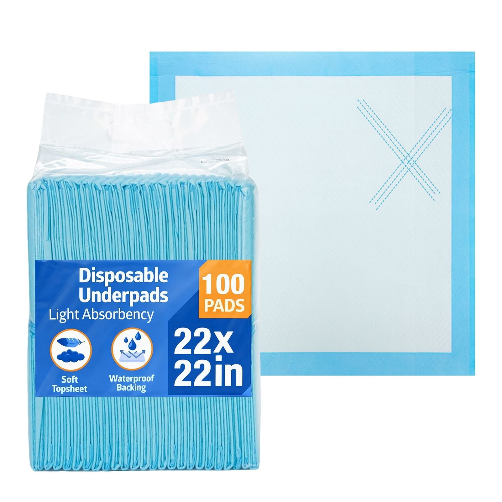 Puppy Pee Pads Dog Pad Pee Potty Training Disposable Pad 22" x 22" 100 Pcs