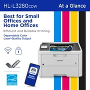 Brother HL-L3280CDW Wireless Compact Digital Color Printer with Laser Quality Output, Duplex and Mobile Printing & Ethernet