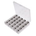 thumbnail image 2 of 25 bobinas de metal vacías con caja de almacenamiento de 25 rejillas para máquina de coser, 2 of 7