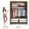 thumbnail image 4 of Ropero Closet Madesa Dallas Plus 2 Puertas Corredizas 4 Cajones con Pies Marrón, 4 of 5