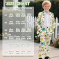 thumbnail image 7 of Xoenoiee Tropical Hibiscus Palm Tree Print Kids Suit 2 Piece Boys Tuxedo Suit Ring Bearer Outfit for Wedding Slim Fit Jacket Pants Set, 6-7 Years, 7 of 7