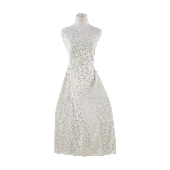 Zelouf Harbor Floral Lace W/clear Coating , Sewing, DIY, Crafts Fabric by the Yard, Champagne, 3 Yard