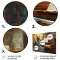 thumbnail image 3 of Designart "Musical Goat I" Animals Goat Metal Art Living Room, 3 of 5