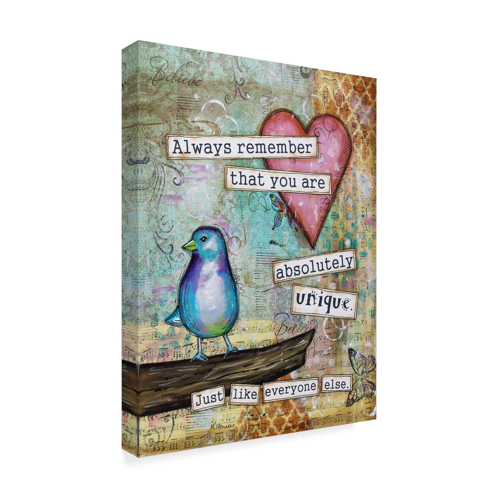 Trademark Fine Art 'Uniquely You' Canvas Art by Let Your Art Soar