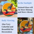 thumbnail image 4 of Cartoon Flying Mallard Stained Glass Suncatcher Handmade Window Hanging Colored Glass Suncatcher Crafts Kits for Indoor Garden Decor Memorial Gift 16x16cm, 4 of 7