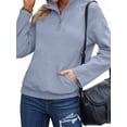 thumbnail image 1 of Womens Casual Textured Long Sleeve Henley Button V Neck Loose Pullover Trendy Fall Outfits Tops Light Blue XL, 1 of 7