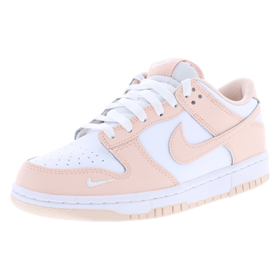 Nike Dunk Low Leather GS Girls Shoes Size 6, Color: White/Washed Coral