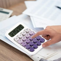 School Stationery Savings Cute Calculator Big Button Desktop Calculator With 10-Digit LCD Display Calculator Purple