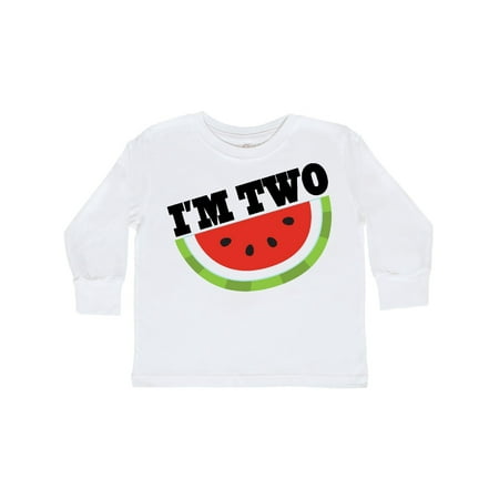 

Inktastic I m Two 2nd Birthday Watermelon Gift Toddler Boy or Toddler Girl Long Sleeve T-Shirt