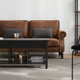 thumbnail image 3 of Ktaxon Premium Lift Coffee Table, Center Table with Storage & Cube Open Shelves, Large Space Lift Top Coffee Table for Living Room/Reception Room/Office, Black, 3 of 13