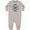 AC-Heather Grey, variant on Inktastic Happy Birthday, Daddy Best Ever in Blue Baby Fleece Romper