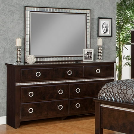 K B Furniture Mink Wood Bedroom Dresser With Optional Mirror