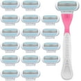 thumbnail image 1 of (Pink Handle. 16 Refills)Razor Blades Women, Razor Blade Refills, Designed For A Comfortable Shave Smooth Glide, 1 of 5