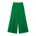 thumbnail image 5 of Costeam Womens Chiffon High Waist Wide Leg Pants Full Inner Lining Side Slip Pockets Full Length Lightweight Flowy Loose Straight Casual Dress Trousers, 5 of 7