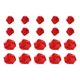 thumbnail image 1 of 20pcs 2Tamaños Rosas de Cinta de Satén 2.5cm/5cm Flores de Rosa Artificial de Tela para Manualidades DIY (Rojo), 1 of 5