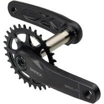 Samox Silver TM-1 Crankset - 155mm, 3-Bolt Direct Mount 30t Chainring, 24mm Chromoly Spindle, Black