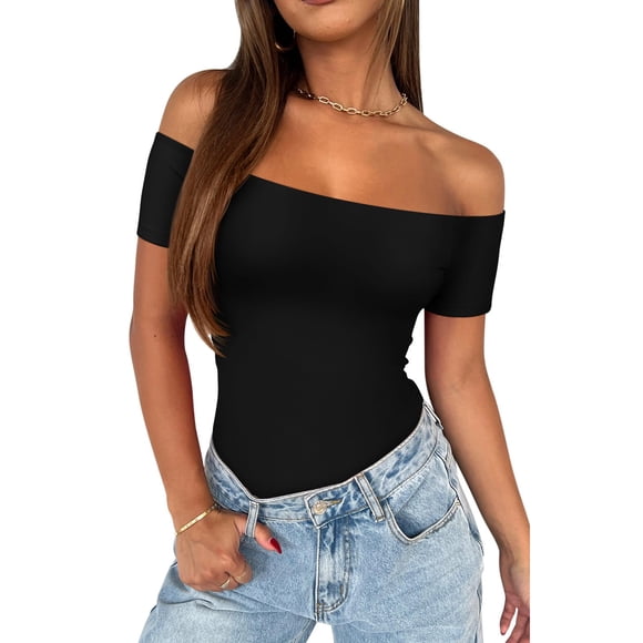 Body REORIA Black Onyx para mujer, casual, sexy, talla XS