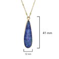 thumbnail image 5 of Bohemian Blue Lapis Boho Teardrop Gold over Sterling Silver Chain Necklace, 5 of 5