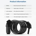 thumbnail image 4 of MKHSQHDG Today's Deals Lock Electric Vehicle Five Digit Password Lock Mountain Bike Bar Wire Ring Lock Riding Equipment, 4 of 8