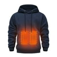 thumbnail image 2 of Winter Heated Hoodie, Heatable Clothing, Cold Resistants and Warm Clothing, Quicks Heating, Convenient to Use, Convenient for Keeping Warm in Winter(Dark Blue L), 2 of 6