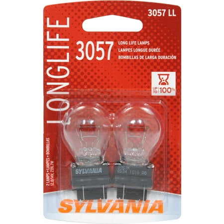 Sylvania 3057 Long-Life Miniature Bulb, 2 pack, Compatible with Multiple Cars