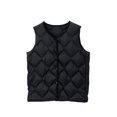 thumbnail image 2 of Busydd Puffer Vest Women Solid Color V Neck Puffer Jacket Casual Sleeveless Warm Womens Down Vest Fashion Button Thermal Winter Vest for Women 3XL, 2 of 4