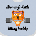 thumbnail image 4 of Inktastic Weightlifting Mommys Little Lifting Buddy Boys or Girls Baby Bib, 4 of 4