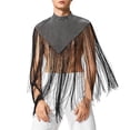 thumbnail image 1 of Débardeur Sans Manches pour Hommes - Col Montant, Col Roulé à Franges, Couleur Unie, Tissu Polyester, Style Décontracté Aguichant pour l'Été, 1 of 6