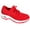 Red, variant on Women's Sock Sneakers Air Cushion Platform Mesh Fashion Walking Lace Up Shoes