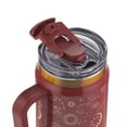 thumbnail image 3 of Thyme & Table 32oz Stainless Steel Luna Tumbler with Handle and Dual Straw Lid, Red Zodiac, 3 of 8
