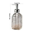 thumbnail image 2 of Horizontal Stripe Glass Soap Dispenser Bottle, Press Type Pump Liquid Soap Container for Hand Soap, Shampoo, Body Wash, Refillable and Durable Design, 2 of 5