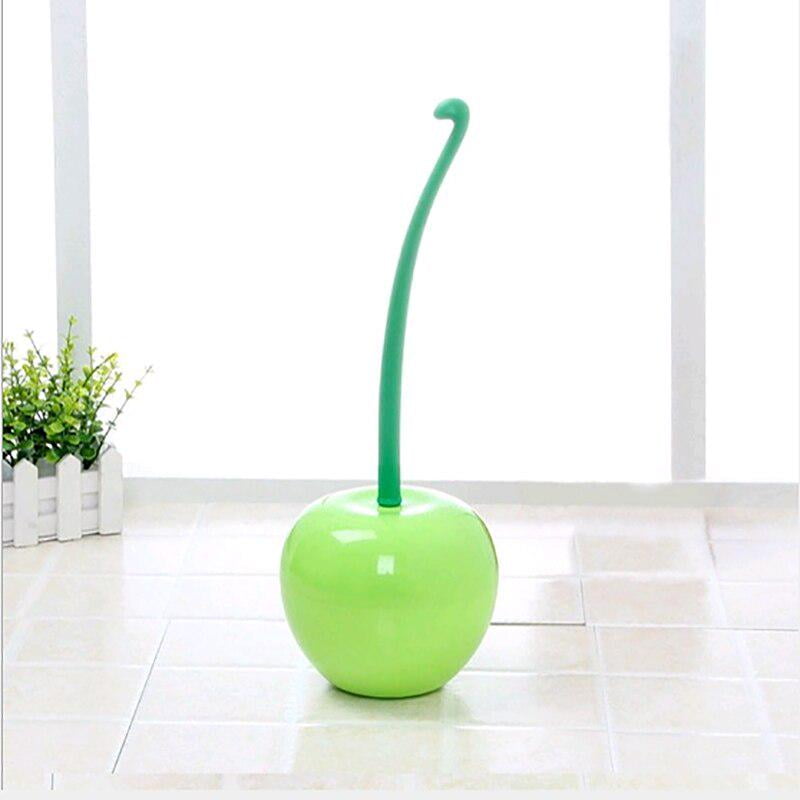 Creative Cherry Toilet Brush Holder Set Bathroom Cleaning Kit Brushes Cleaner