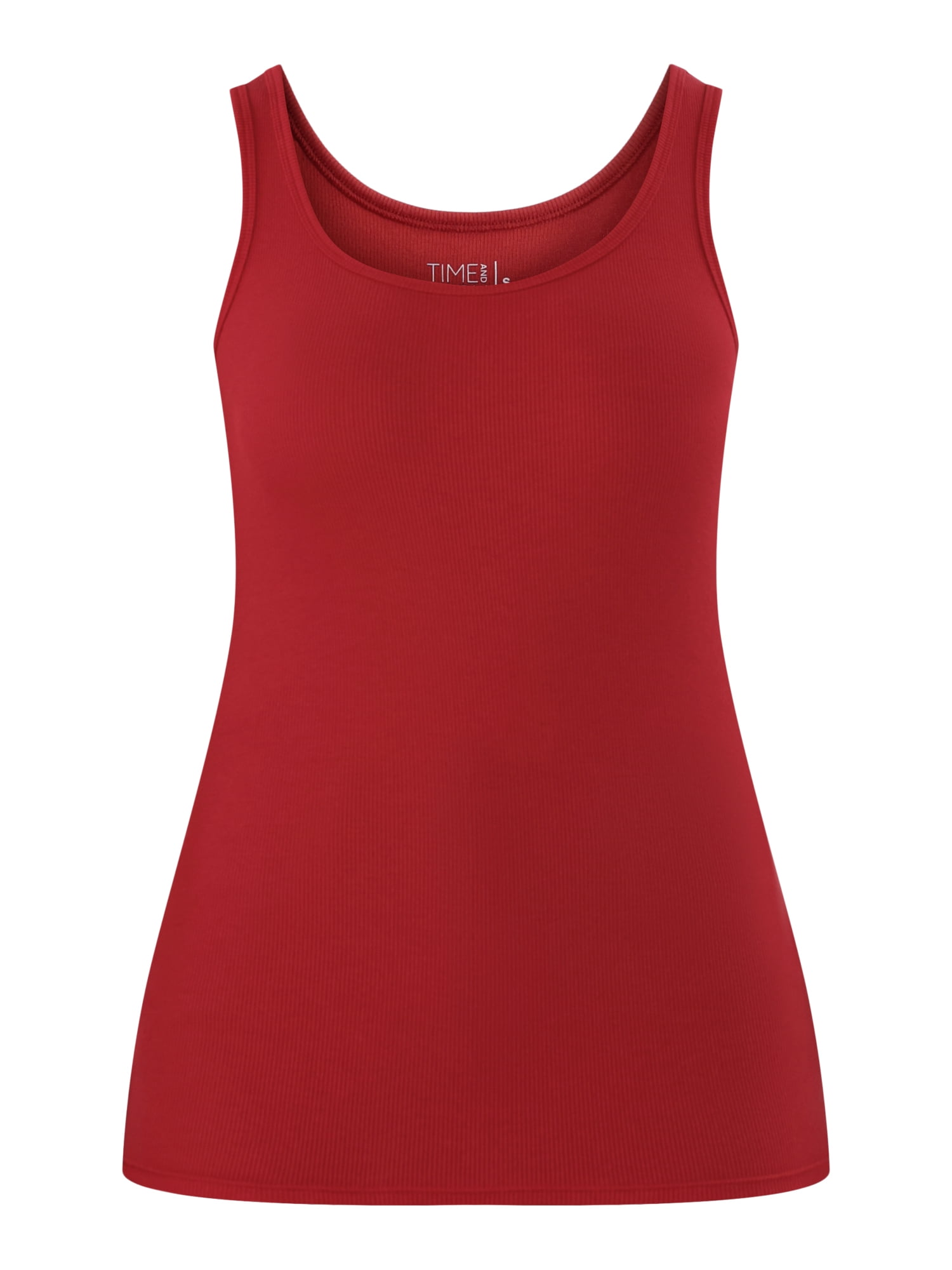 Time and Tru Women's Ribbed Tank Top, Sizes XS-XXXL