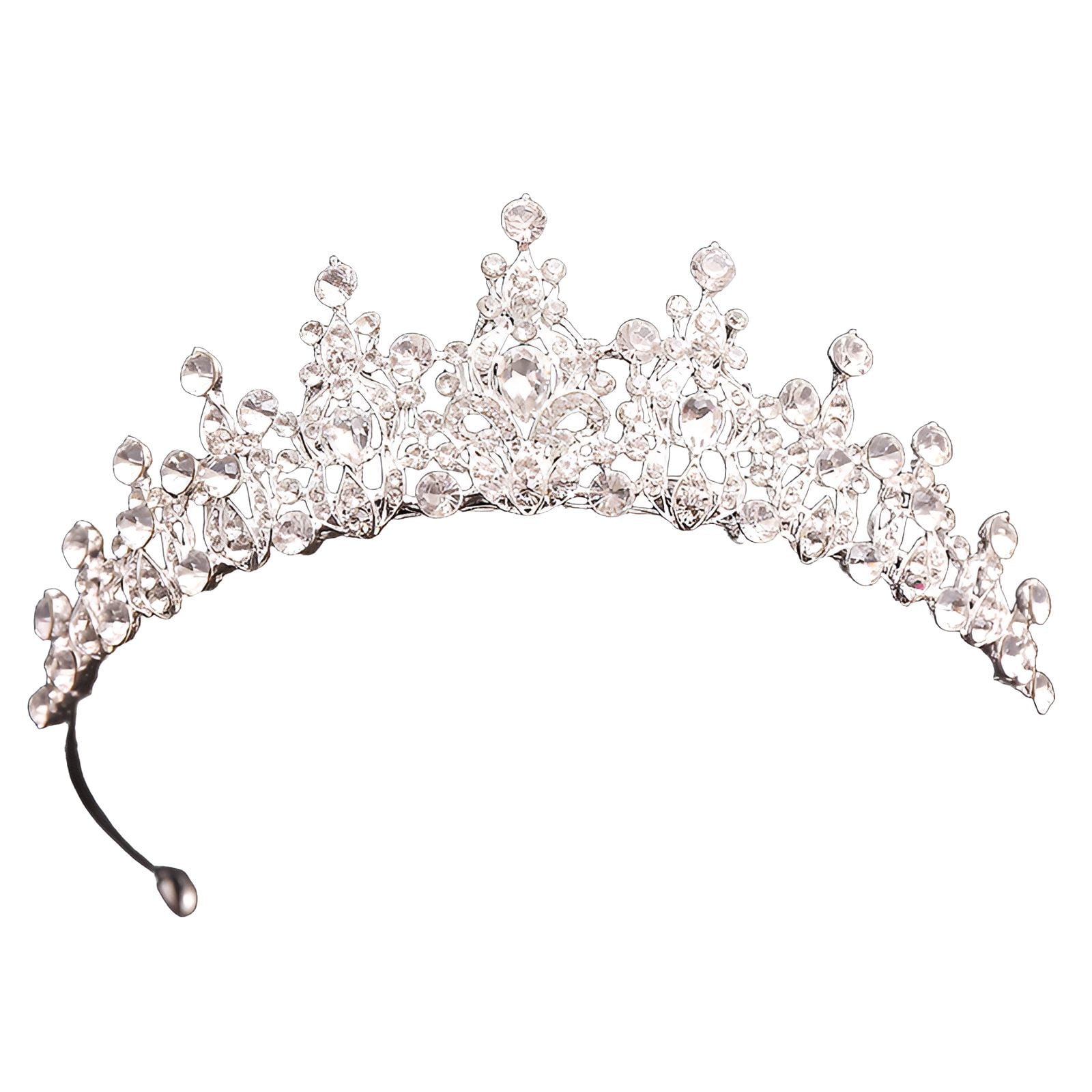 IEMIEBSHA Rhinestone Alloy Crystal Tiara Princess Crown, 6 Pack
