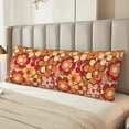 thumbnail image 3 of Pillowcase Long Strip 20x54in Does Not Contain Pillow Core Durable Invisible Zipper Close Easy To Install And Remove Retro Groovy Flowers Pattern (13), 3 of 8